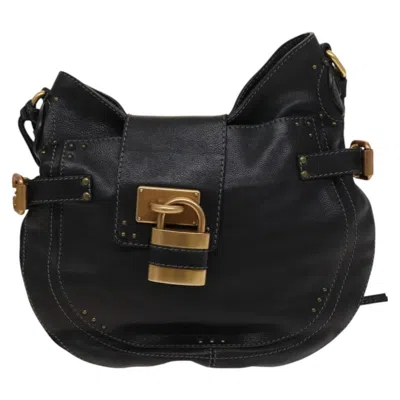 Pre-owned Chloé Paddington Black Leather Shoulder Bag ()