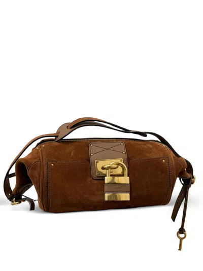 Chloé Chloè Paddington 皮革单肩包 In Brown