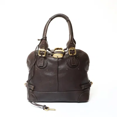 Pre-owned Chloé Paddington Brown Leather Shoulder Bag ()