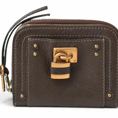 Pre-owned Chloé Paddington Brown Leather Wallet (bi-fold) ()