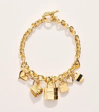Chloé Paddington Charms Necklace In Gold