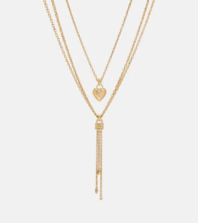 Chloé Paddington Embellished Necklace In Gold