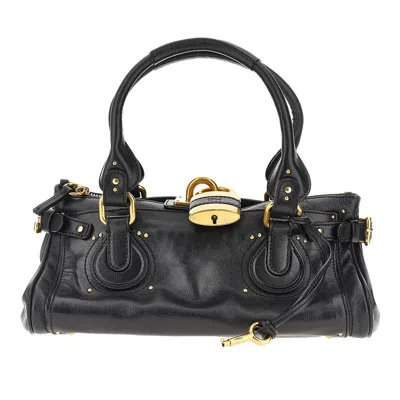 Chloé 'paddington' Grained Leather Bag In Black