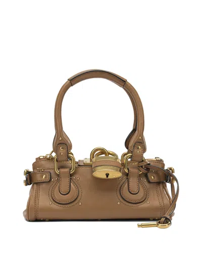 Chloé Paddington Embellished Leather Tote In Brown