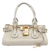Chloé Paddington Embellished Textured-leather Tote In Pink
