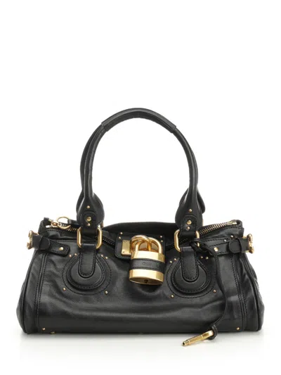 Chloé Paddington Leather Tote In Black