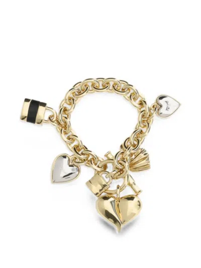 Chloé Paddington Heart-pendant Bracelet In Gold