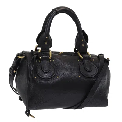 Pre-owned Chloé Paddington Leather Handbag () In Black