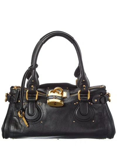 Chloé Paddington Leather Satchel In Black