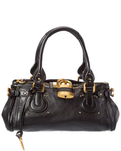 Chloé Paddington Leather Satchel In Black