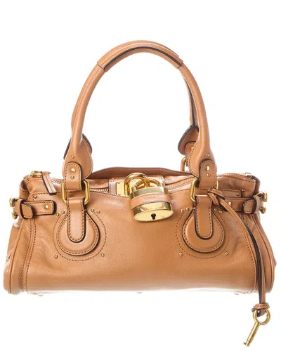 Chloé Paddington Leather Satchel In Brown