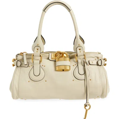Chloé Paddington Leather Satchel In Gray