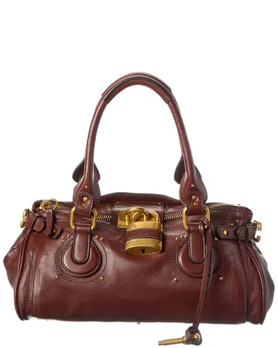 Chloé Paddington Leather Satchel In Red