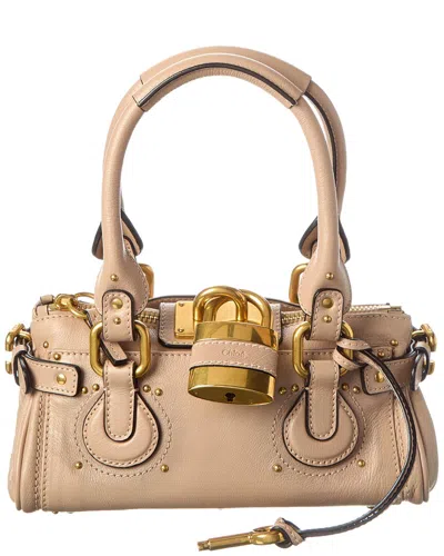 Chloé Paddington Leather Satchel In White