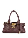Chloé Paddington In Grained Leather Bags In Red