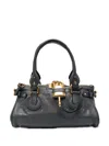 Chloé Paddington Leather Shoulder Bag In Blue