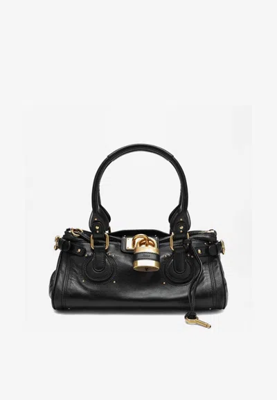 Chloé Paddington Leather Shoulder Bag In Black