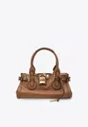 Chloé Chloe Paddington Medium Grained Leather Shoulder Bag In Brown