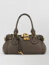 Chloé Paddington Leather Shoulder Bag Padlock Detail In Brown
