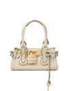 Chloé Paddington Embellished Textured-leather Tote In Pink