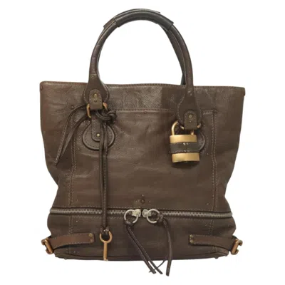 Pre-owned Chloé Paddington Leather Tote Bag () In Brown