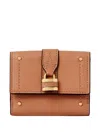 Chloé Paddington Trifold Leather Wallet In Orange