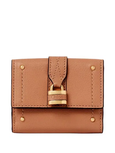 Chloé Chloè Paddington Leather Wallet In Brown