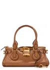 Chloé Chloe Paddington Medium Grained Leather Shoulder Bag In Brown