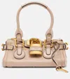 Chloé Paddington Grained Leather Top Handle Bag In Pink
