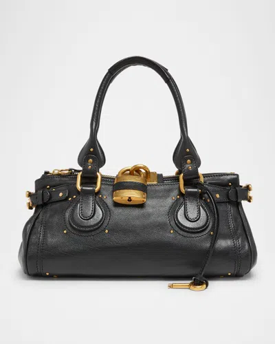 Chloé Paddington Padlock Shoulder Bag In Leather