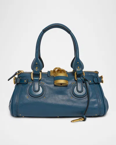CHLOÉ PADDINGTON PADLOCK SHOULDER BAG IN LEATHER