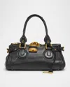 Chloé Paddington Padlock Shoulder Bag In Leather In Black