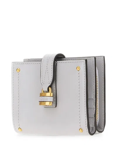 Chloé Paddington Padlock Wallet In Gray