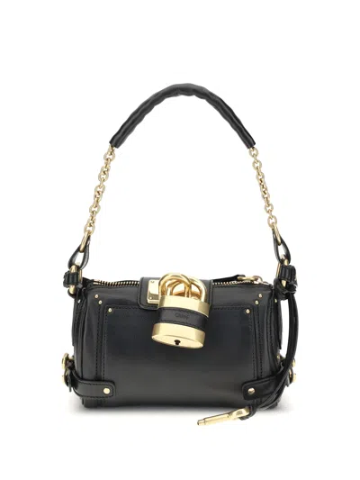 Chloé Black Leather Small Paddington Shoulder Bag