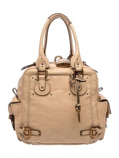 Pre-owned Chloé Paddington Shoulder Bag In Neutral