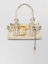 Chloé Paddington Embellished Textured-leather Tote In Pink