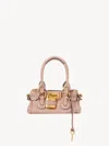 Chloé Chloe Paddington Small Grained Leather Shoulder Bag In Pink