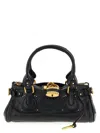 Chloé Structured Shoulder Bag With Padlock And Studs In Black