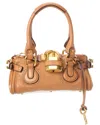 Chloé Paddington Brown Handbag With Two Top Handles And Padlock On The Front In Leather Woman In Brown