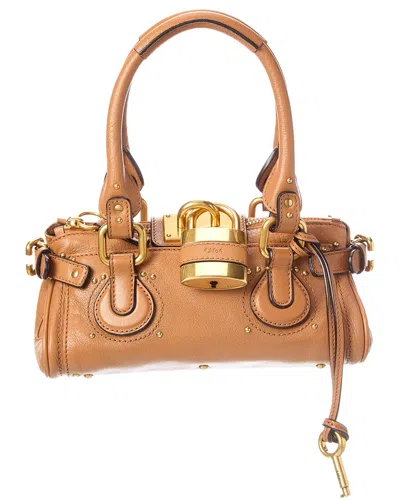 Chloé Chloe Paddington Small Grained Leather Shoulder Bag In Brown