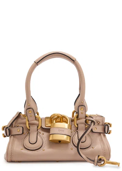 Chloé Chloe Paddington Small Grained Leather Shoulder Bag In Brown