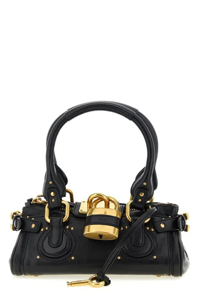 Chloé Paddington Embellished Leather Tote In Black
