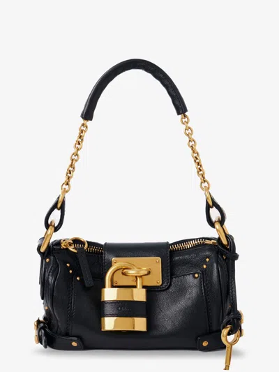 Chloé Black Leather Small Paddington Shoulder Bag
