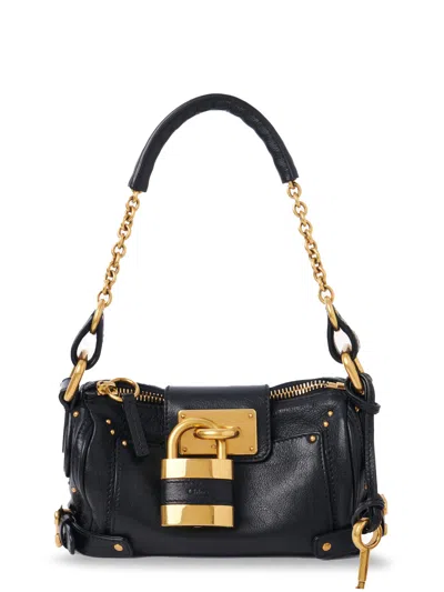 Chloé Black Leather Small Paddington Shoulder Bag