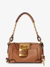 Chloé Paddington Small Leather Shoulder Bag In Brown