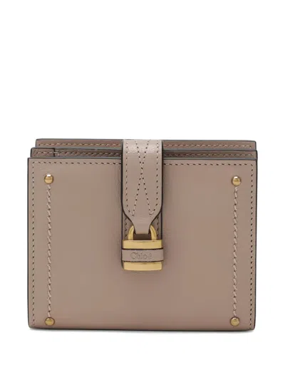 Chloé Paddington Wallet Buckle Detail Goldtone Hardware In Brown