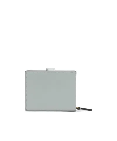 Chloé Paddington Square Wallet In Aqua Blue Leather In Gray