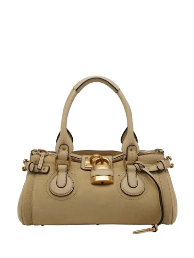 Chloé Paddington Suede Handbag In Brown