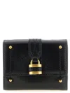 Chloé Paddington Embellished Textured-leather Cardholder In Black