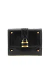 Chloé Paddington Embellished Textured-leather Cardholder In Black
